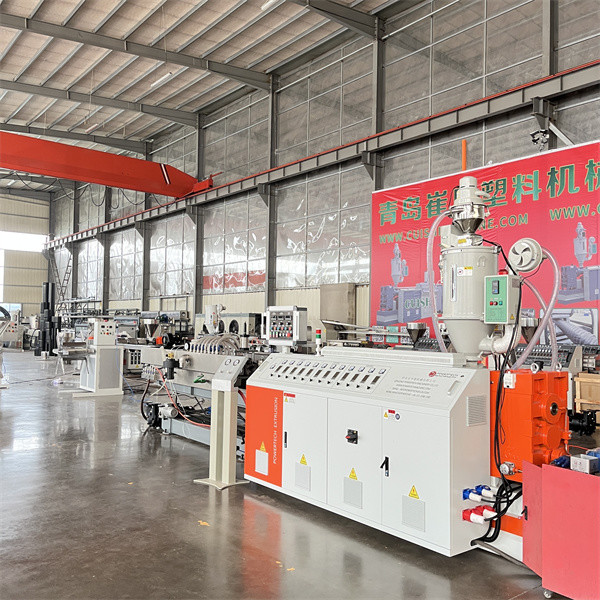 HDPE PP Corrugated Drain Line , Single Screw Plastic Extruder Machine