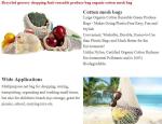 Reusable Solid Shopping Bag String Grocery Bag Shopper Cotton Tote Mesh Net