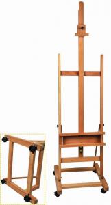China Simple Portable Collapsible Artist Painting Easel Large Picture Frame Easel With Wheel on sale