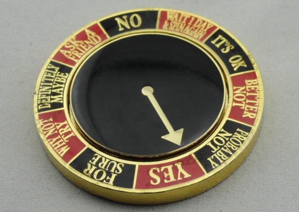 High Quality Zinc Alloy Soft Enamel Spinning Coin with Anti Brass, Anti Copper,