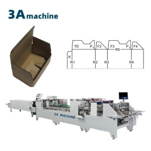 Corrugated Box Dual- Lock Bottom Spraying Cold Glue Machine with Packaging Type