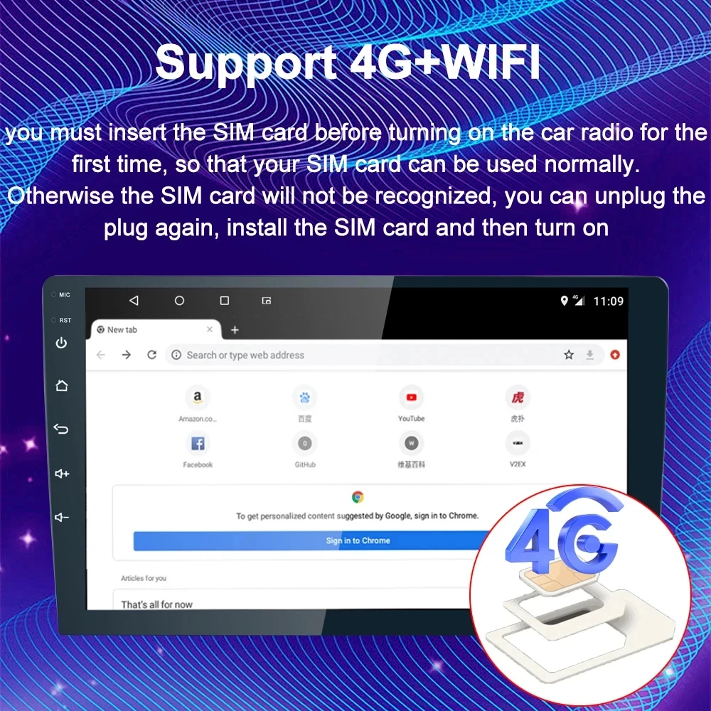 USB Connection Universal Android Car Screen for 7 9 10.1 inch Double Din Car Radio