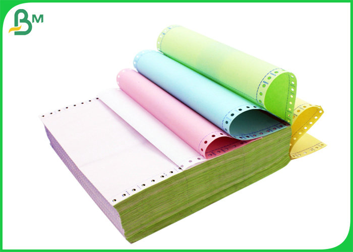 Blue Yellow 55gsm Carbonless Copy Paper Reel CB CF CFB 