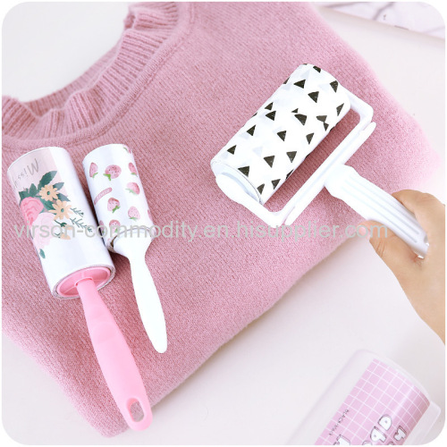Sticky Home Cloth Cleaning Disposable Lint Roller With Coloured Wrapping Paper