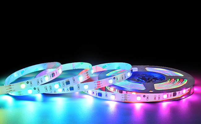 External IC RGB SMD 5050 LED Strip Light Remote Control For Bar KTV Atmosphere Light