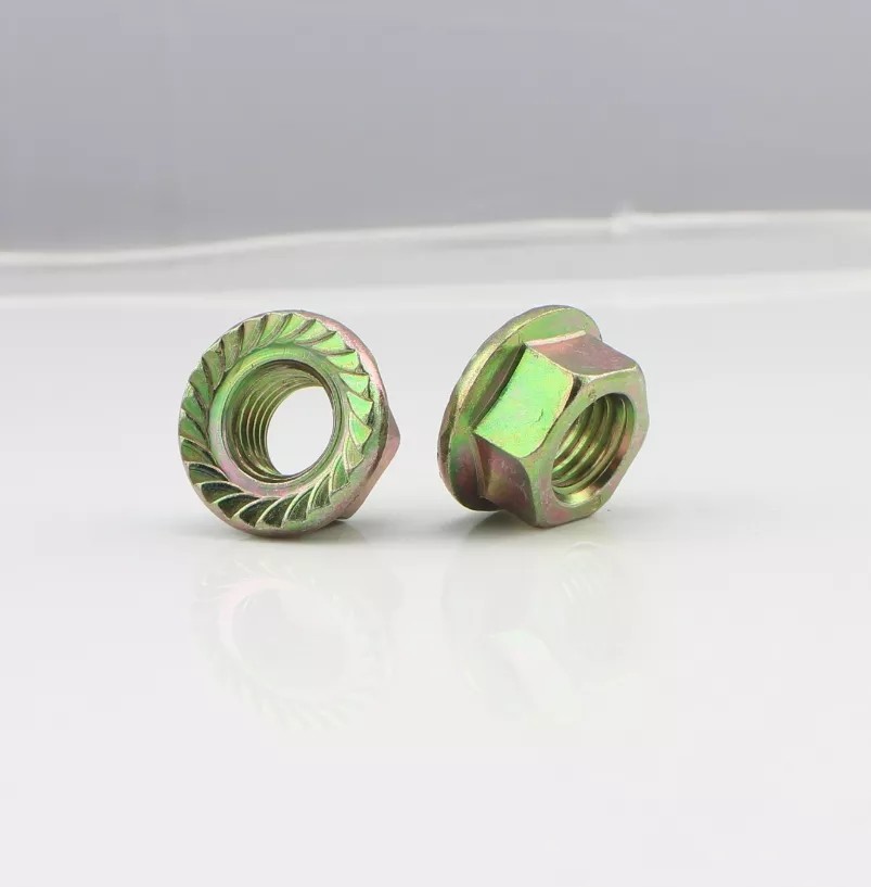 DIN 6923 Stainless Steel Color Zine Hexagon Flange Nuts Hex Flange Nuts