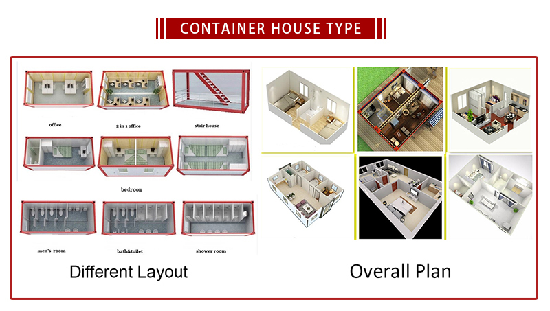 Steel Modern Design 20ft Flat Pack Container Office for Portable Mobile Tiny Home