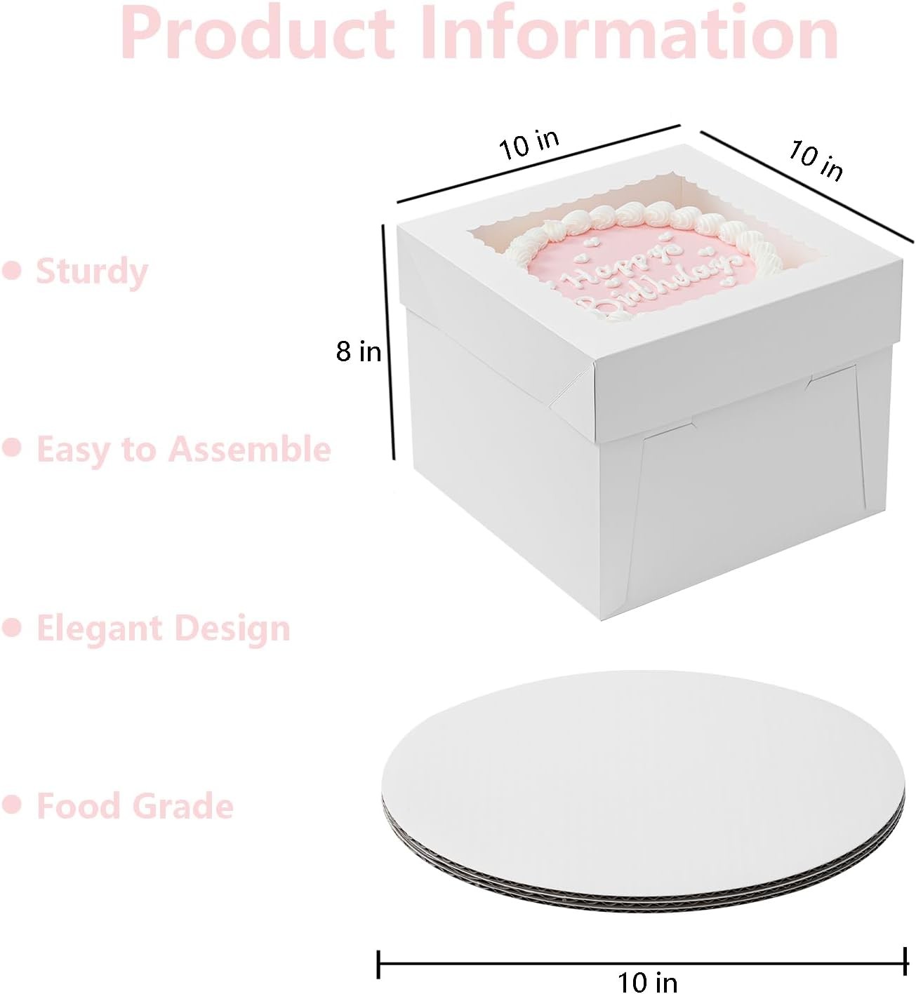 CMYK / Pontone Offsent Printing Cake Packaging Boxes For Product'S Protection And Presentation