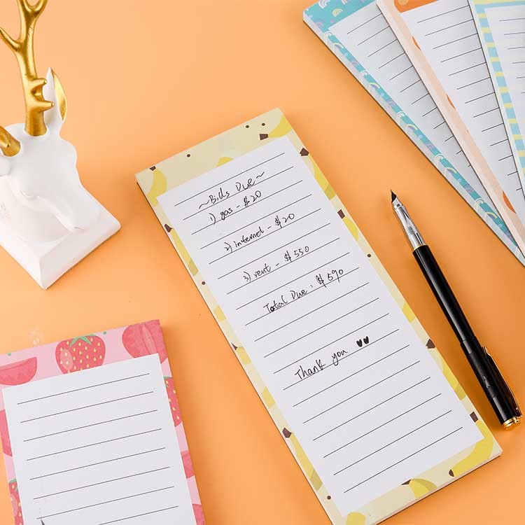 Personalised Magnetic Refrigerator Shopping List Grocery List Pad For Fridge