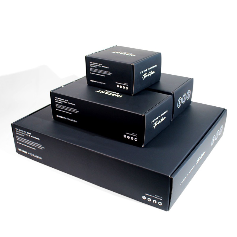 Custom Black empty Paper Box Wholesale Mailer Boxes With Different Size And Logo Gift Box