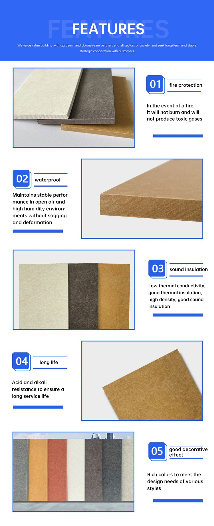 Green Material Wood Grained Fiber Cement Siding Board for Contemporary Villa Exterior