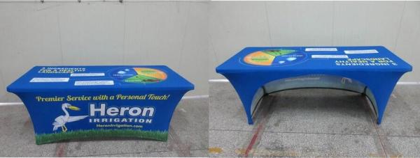 Printed Advertising Flag Banners Stretch Fitted Table Cloths & Event Table