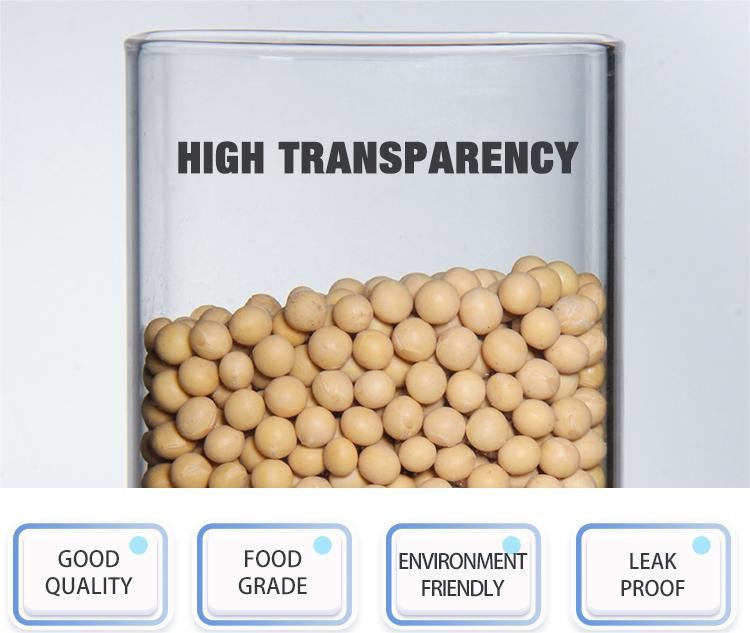 High Borosilicate Snack Glass Storage Jars 1600ml With Bamboo Lids