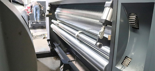 TV Carton Box 2 Color Flexo Printing Machine With Slotter Die Cutting