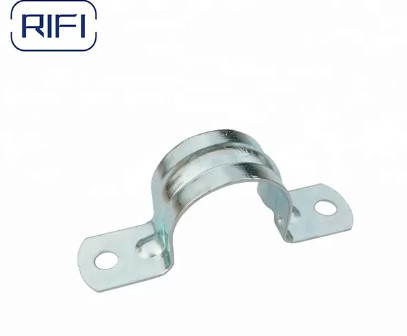Electrical EMT Conduit Fittings 2 Hole Pipe Strap Galvanized Metal 4 Inch