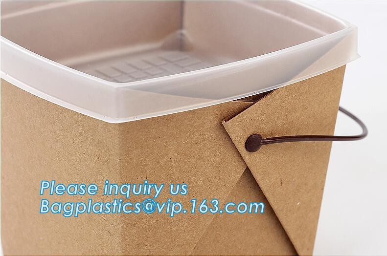 Cheap Cardboard foldable kraft paper lunch box with window,Lunch noodle fast food kraft paper box by customized logo pri
