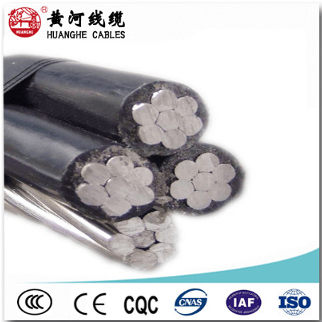 Twisted Overhead Aerial Bundled Cable 2 Core Or 4 Core , Lv Abc Cable