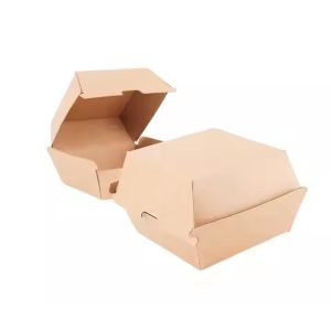 Customized Hamburger Box Printing With Biodegradable Disposable Corrugated Kraft
