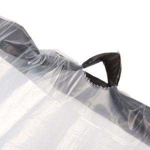  Customized Logo OEM Large Trash Bags With Drawstring Handle HDPE Material Structure Manufactures
