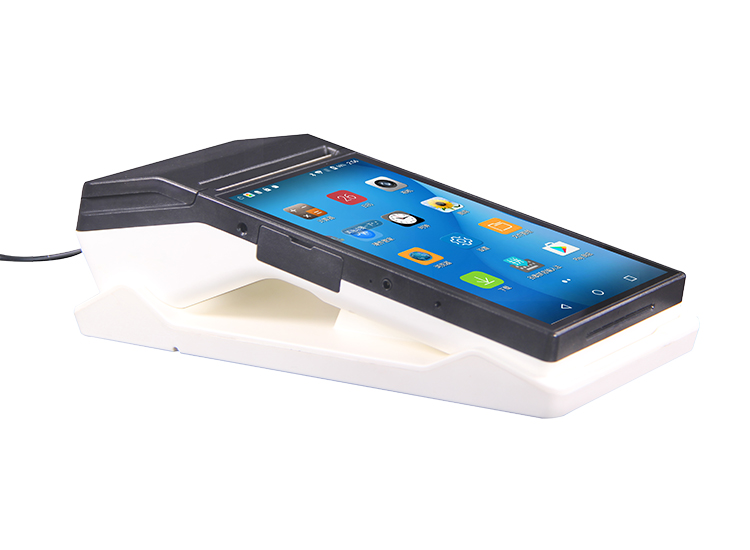 8G EMMC Capacitive Screen Supermarket Swipe Card POS Machine Powered by 7.4V Battery