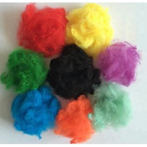Solid Recycled Polyester Staple Fiber , High Tenacity Siliconized Polyester
