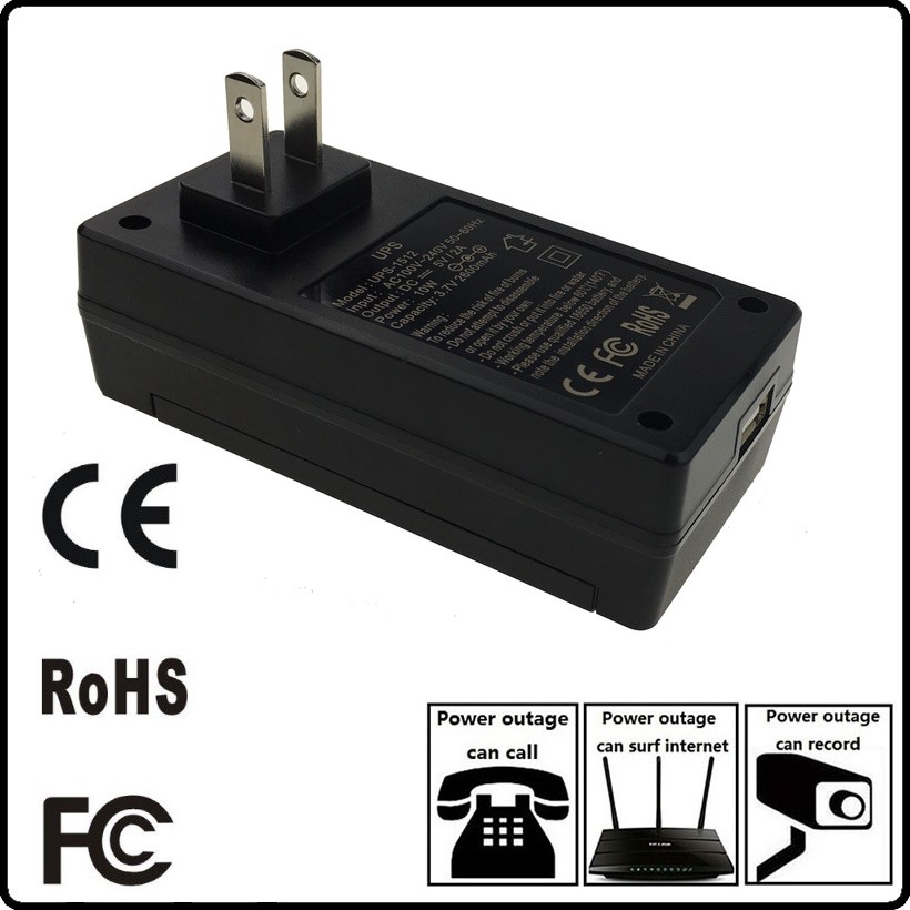 Wall plug 5v 1a 2a ac power adapter for IP camera with backup battery