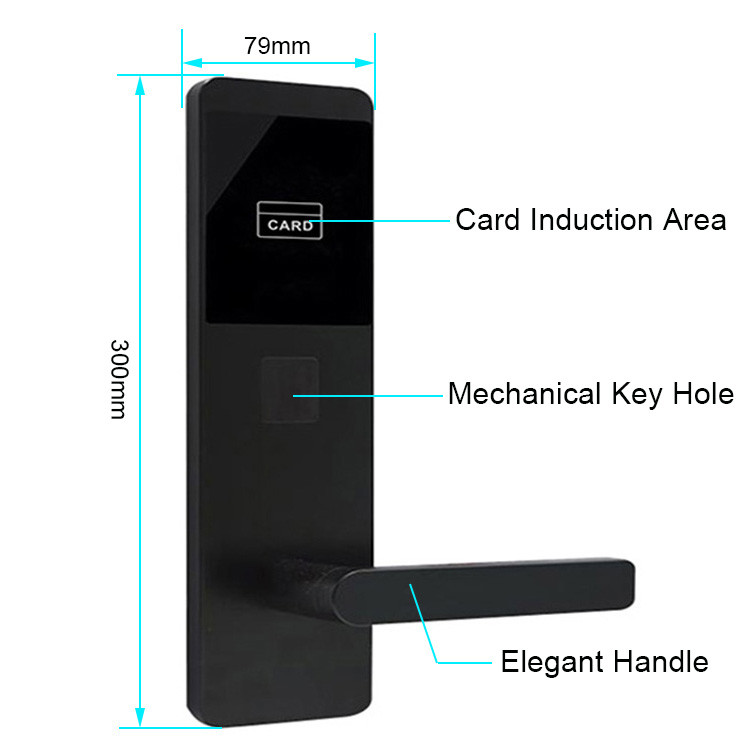 Free Hotel Software System Key Card Door Locks with CE FCC Certification