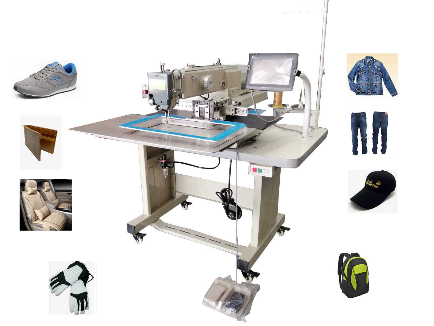 Automatic Industrial Shoe Sewing Machine 240V Leather Shoe Stitching Machine