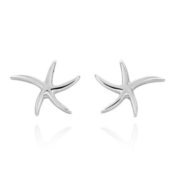 Aera Vida Sea Life Ocean Starfish Shining Star Sterling Silver Post Stud