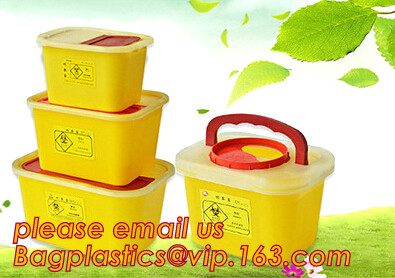 Medical Disposal Bin Sharp /Safe SharpS Containers biohazard needle disposal sharp container, Plastic Wheeled Trash Can