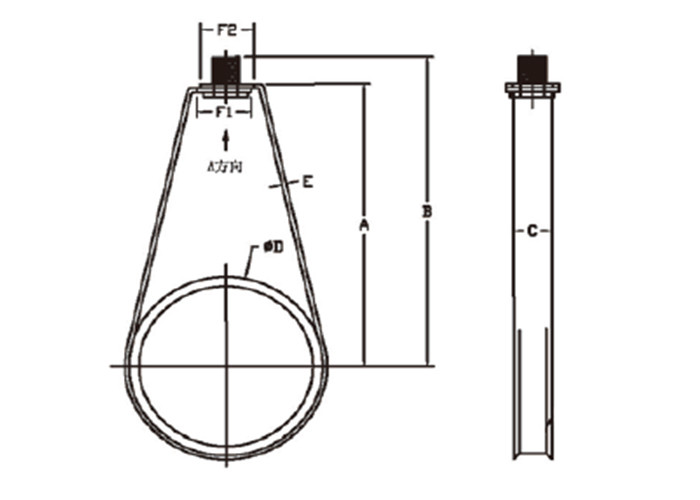 Custom Metal Steel 1-1/2'' Channel Loop Hanger