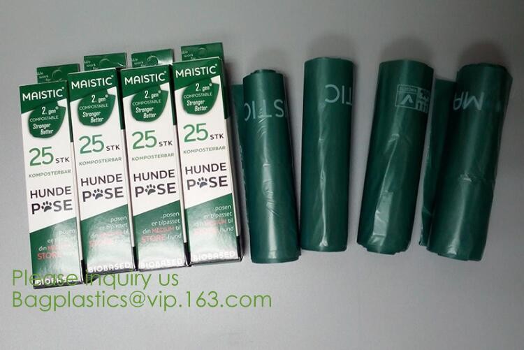 Eco-friendly Roll Compostable Plastic Bag Drawstring Biodegradable Garbage Bags,cornstarch custom compostable biodegrada