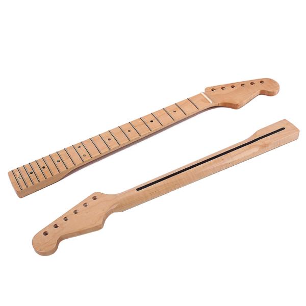 21 Frets Stratocaster Neck Maple Wood Electric Guitar Neck Replacement Skunk