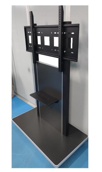 Metal Iron Smart Board Floor Stand , Mobile TV Trolley Stand With Wheels