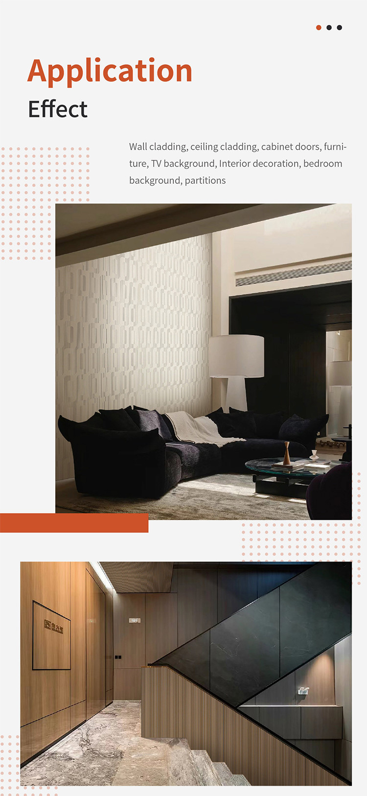 Office Room Interior 3D Decorative Wall Panels , MDF Wall Art Panels 1200x2400mm