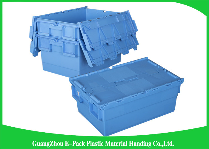 Warehouse Plastic Attached Lid Containers Transport Packaging Environmental Protection