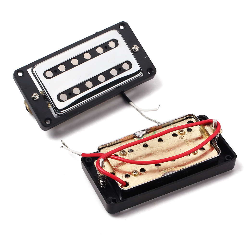 Double Coil Humbucker Pickup Electric Guitar Ceramic N9.2k/B15.5k Output For Lp Guitar Chrome