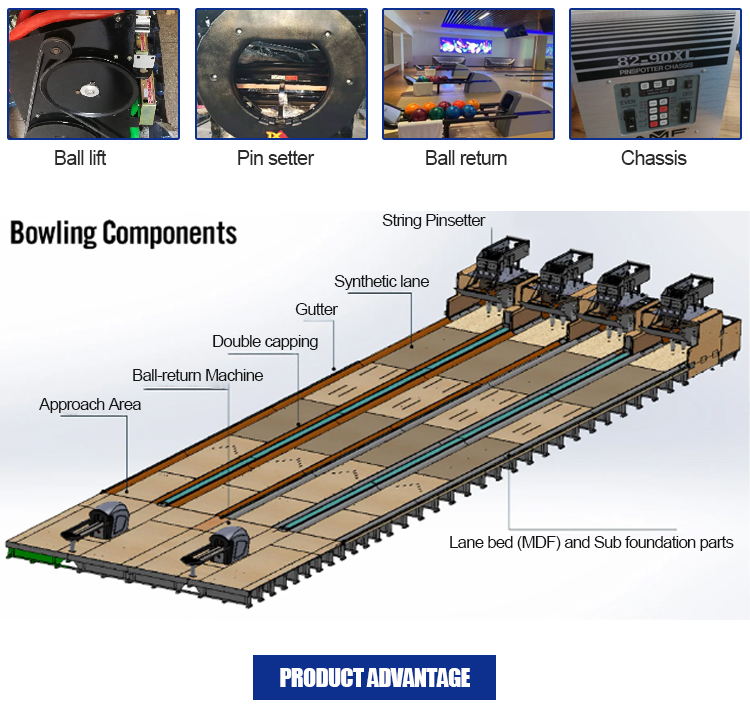 Manufacture Metal Used Brunswick Refurbished Bowling Equipment with Positive Feedback