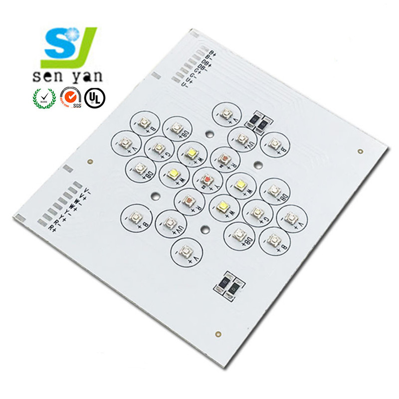 Aluminum Substrate LED Circuit Board Single Side 1 - 2oz Copper Thickness Customized
