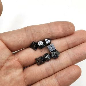 Mini Metal Polyhedral Dice RPG Dice Set Playing Board Game