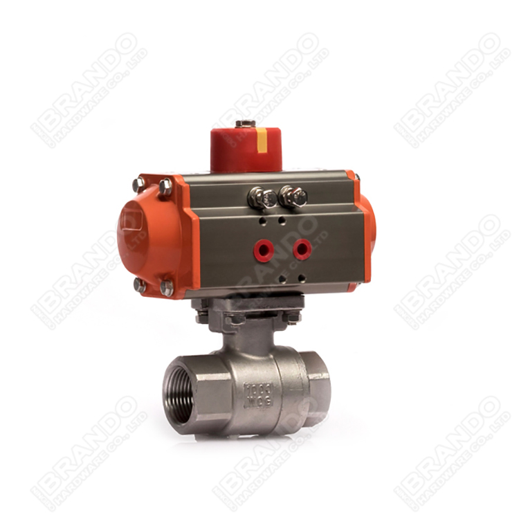 4'' Pneumatic Actuated Flange Ball Valve Stainless Steel 304