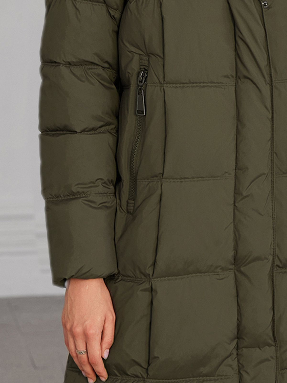 Mid Length Detachable Hood Thickened Down / Cotton Jacket, classic coat, nice colour, for daily wear, warm coat, classic style