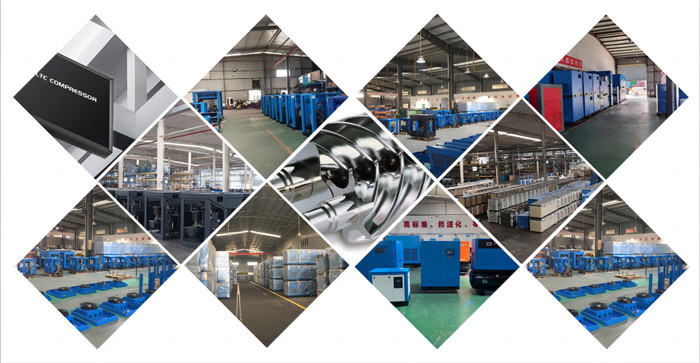 75HP Electric Screw Type Air Compressor Oil Lubricated Energy Efficient 10bar 13bar