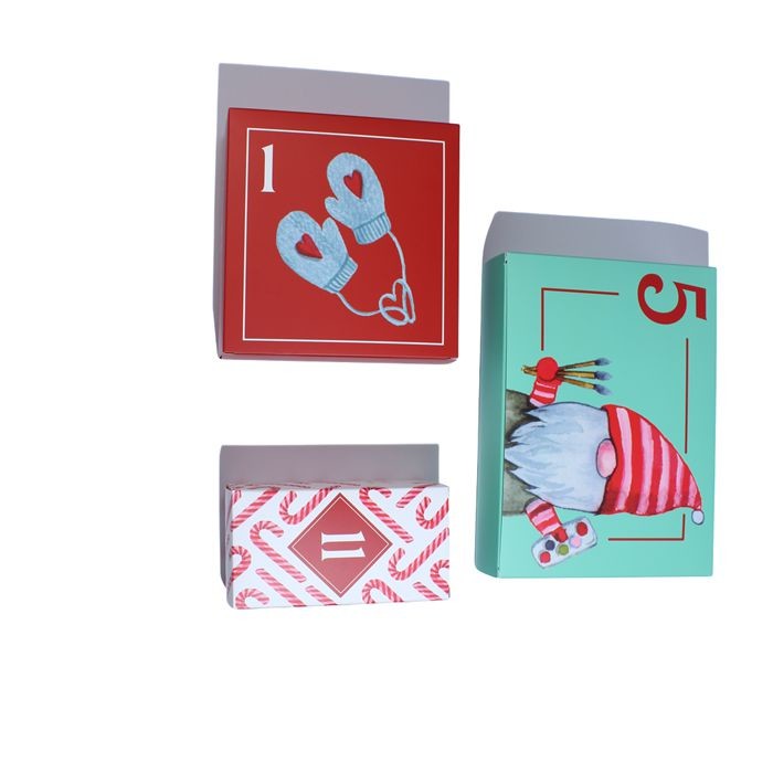 Custom Box Designs Empty Gift Box Christmas Calendar Box Personalized Packaging Boxes