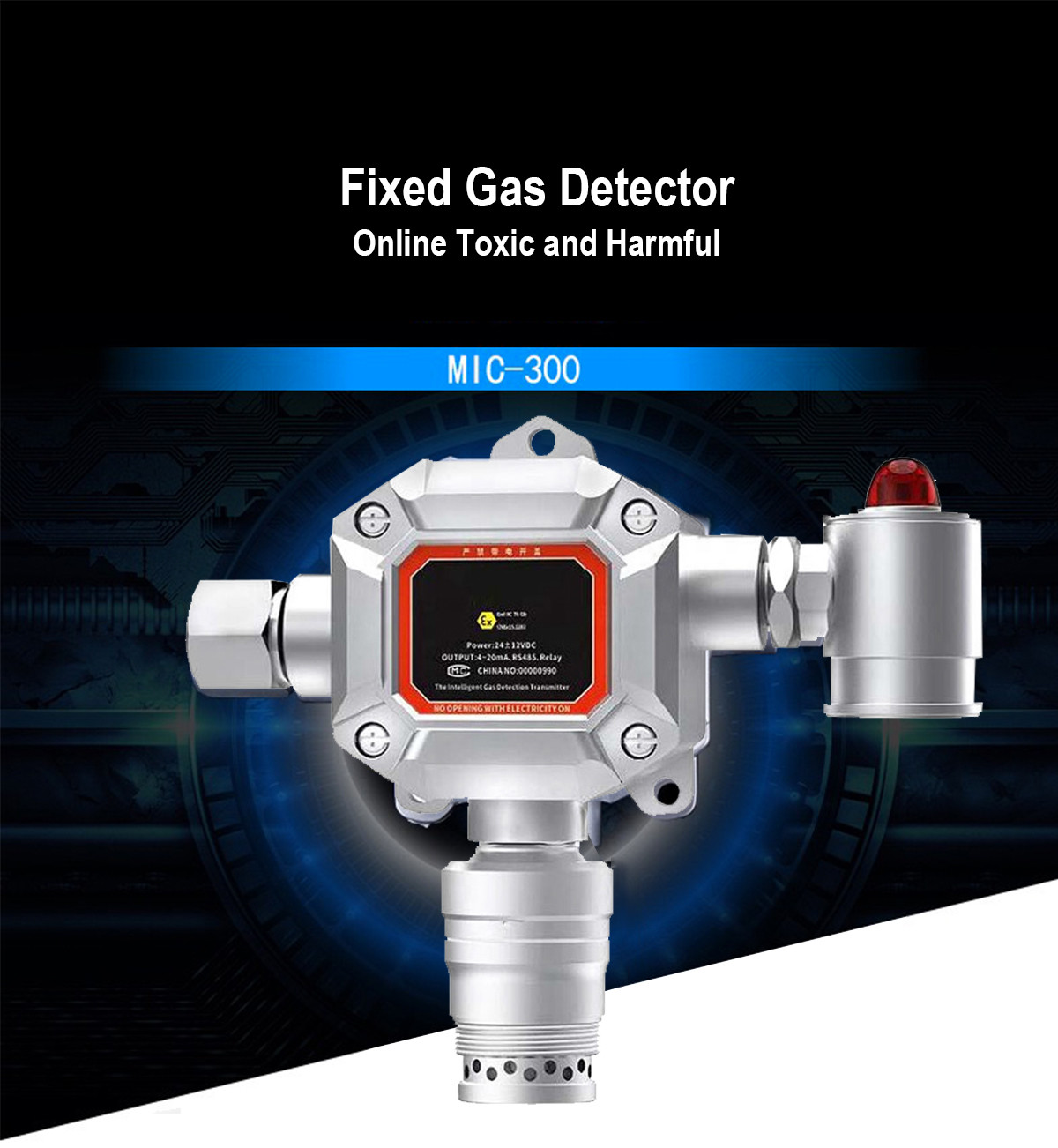 Zetron MIC300-CH4-I Online Gas Methane Detector Infrared Single Gas Monitor