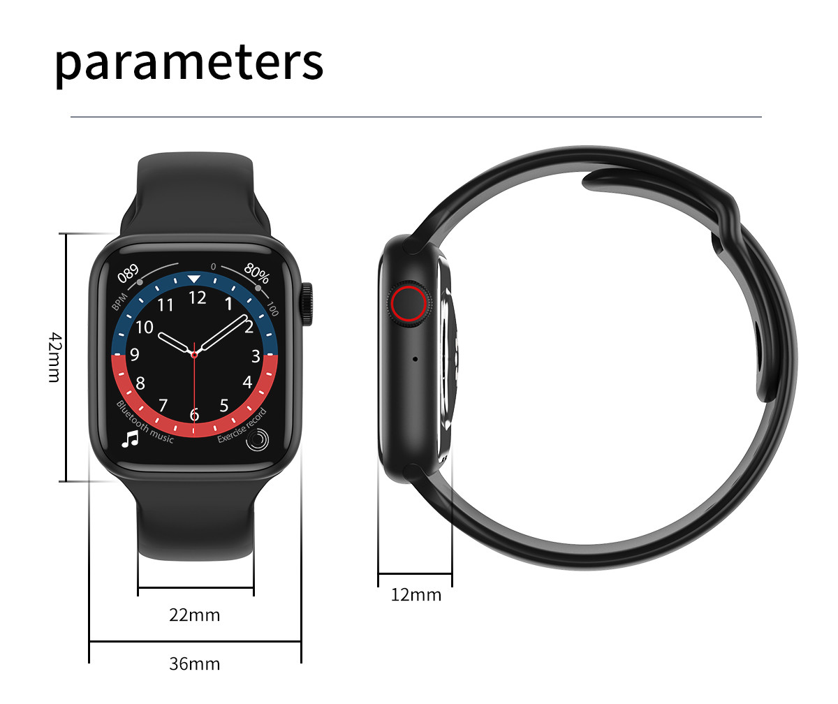 2022 AW9 smart watch 1.75inch IPS Screen 280 Mah Battery stopwatch time display SMS receiving watch