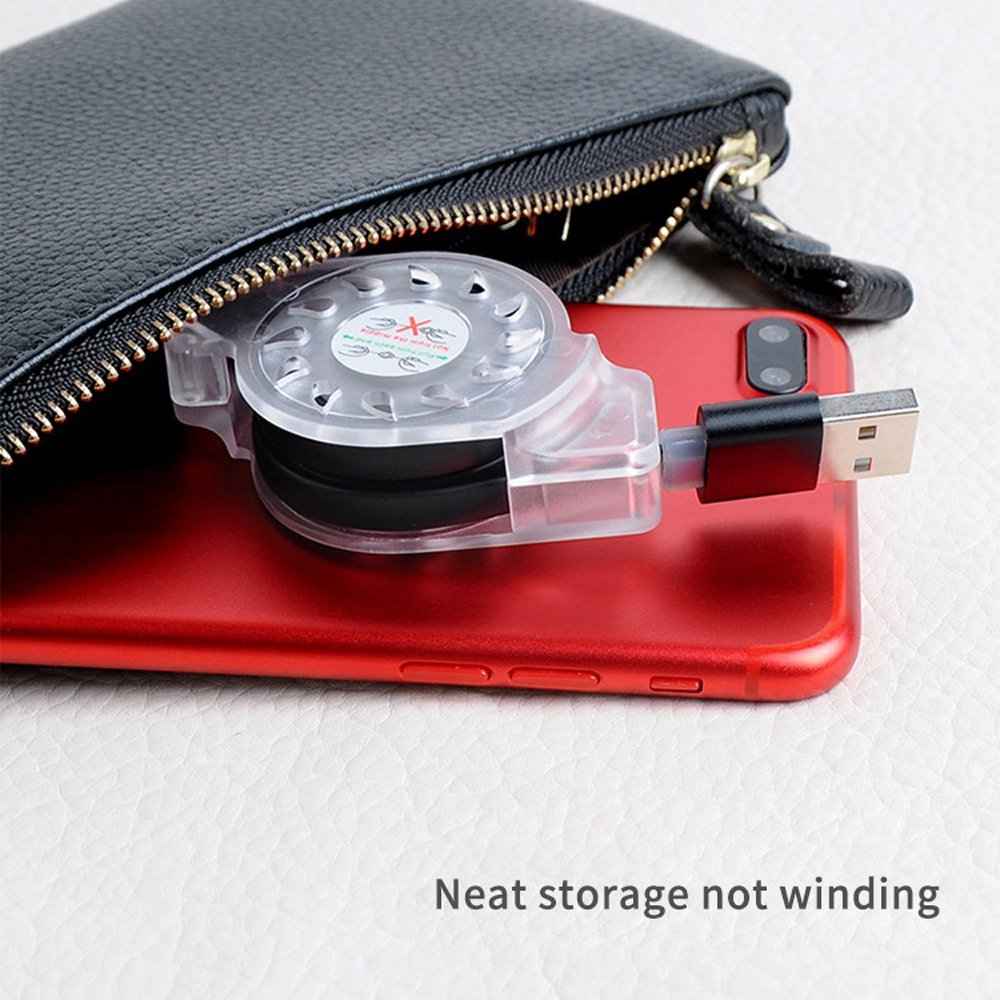 Retractable 3 In 1 Braided Charging Cable Widely Compatible High Durability