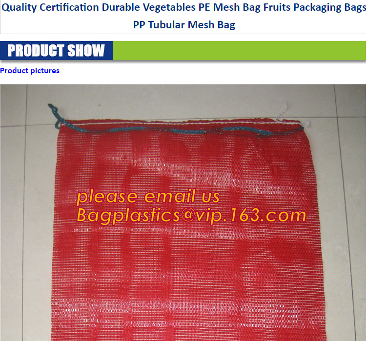 PP net vegetables leno mesh bag Color raschel PP PE mesh Plastic Nets bags tomato mesh bag,Agriculture Industrial Use an