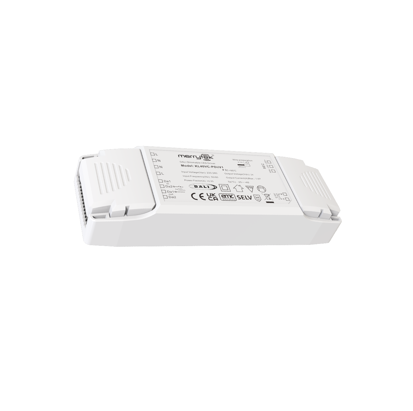 40W 24 volt dimmable led driver DALI DT8 led strip dimmable driver with 5-year
