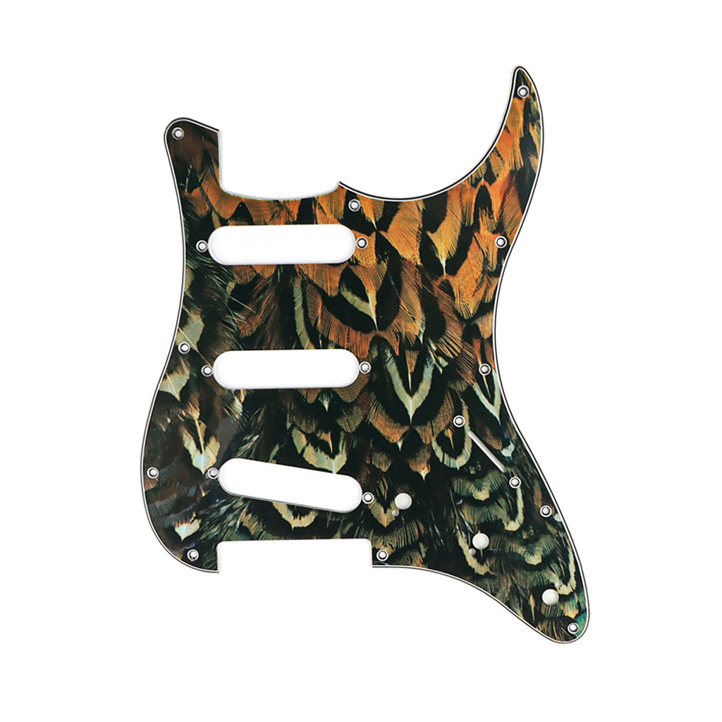SSS Acoustic Guitar Pickguard Leopard Print Scratch Plate For Stratocaster Style Guitar